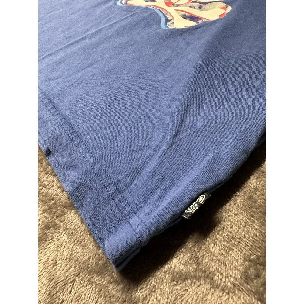Psycho Bunny Long Sleeve Tee Shirt Blue Boys Kids Medium 10/12 Pima Cotton